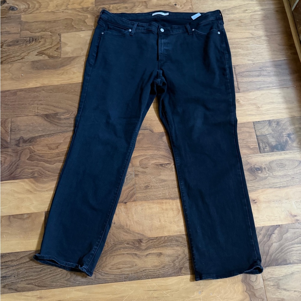 Women's Black Straight Leg Jeans